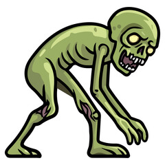 Obraz premium zombie, costume, halloween, vector, festival, transparent background, icon, horror, monster, evil, isolated, scary, dark, fear, dead, death, tattoo, Crawling zombies, crawling