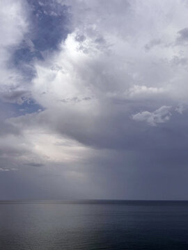Cloudy sky over sea in early morning