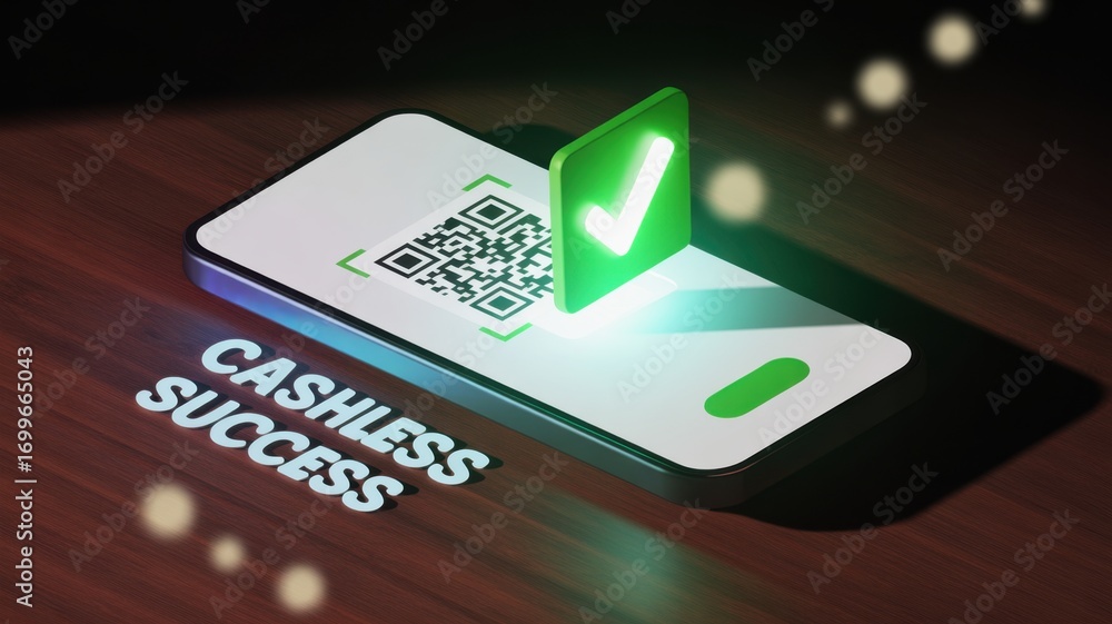 Poster wallet integration success finance transaction digital payment success with a mobile device displayi