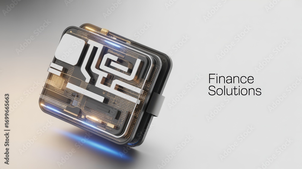 Poster wallet integration success finance transaction modern wallet design with circuit patterns for financ
