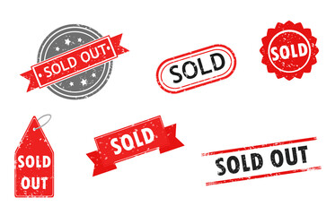 set of sold symbol stamps ,sold out