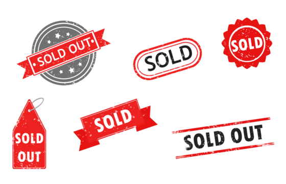 set of sold symbol stamps ,sold out