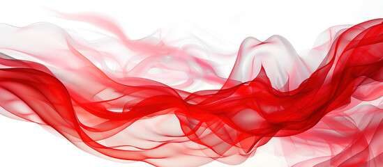 Fototapeta premium Crimson Fluidity: An elegant, abstract display of crimson hues flows across the frame, its smooth, flowing forms reminiscent of a ribbon, conjuring notions of both passion and dynamism.