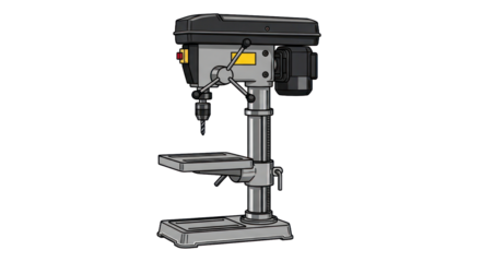Drill press machine illustration