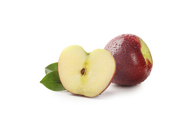 Fresh Red Apple Heart Slice with Dew Droplets from Yunnan Plateau China