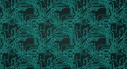 Circuit Board Seamless Pattern Background | Tech Texture for High-Tech Designs, Wallpaper and Fabric Printing