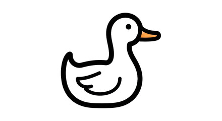 Outlined duck illustration