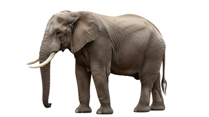 Obraz premium African elephant isolated on white background 