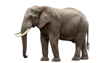 African elephant isolated on white background
