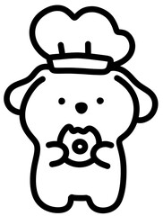 Chef Bear Outline