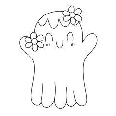 Cute Halloween Kawaii Doodle Clipart