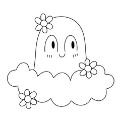 Cute Halloween Kawaii Doodle Clipart
