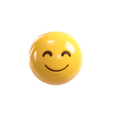 Fototapeta premium Joyful emoji expressing pure happiness and positive emotions perfect for conveying delight and contentment in any communication.