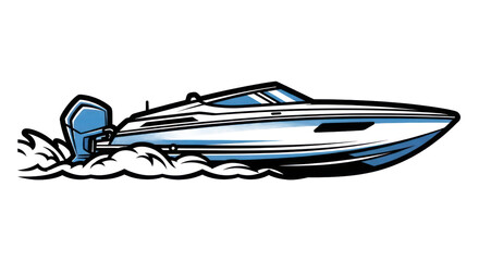 Sport boat illustration