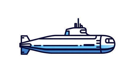 Submarine illustration outline
