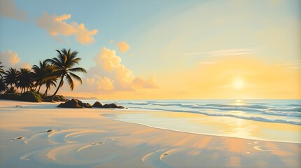 sunset on the beach