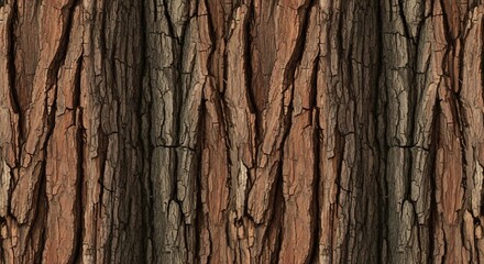 Obraz premium Texture of tree bark featuring vertical lines of varying shades of brown and gray Cracks and rough textures are visible