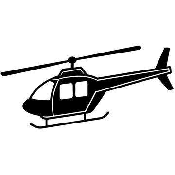 Helicopter in Flight Silhouette aviation transport