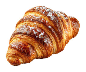 Freshly baked croissant bakery food cozy isolated on transparent background