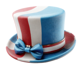 Festive top hat display celebration event decorative apparel isolated on transparent background