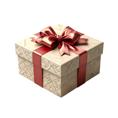 Obraz premium Elegant Gift Box 3d rendered, isolated on transparent background