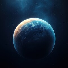 Obraz premium Majestic View of Earth from Space with Cosmic Background