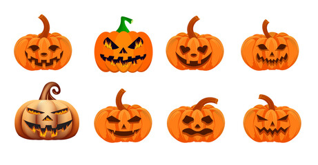 Halloween pumpkin set Png