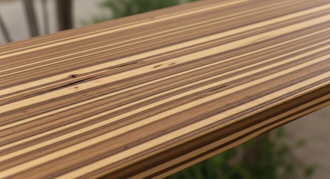 Striped wooden plank surface with natural grain and textures.