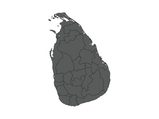 Sri Lanka Administrative Map High-Resolution Vector Graphic