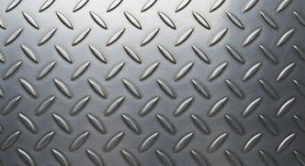 Brushed metal surface with raised oval pattern, industrial texture