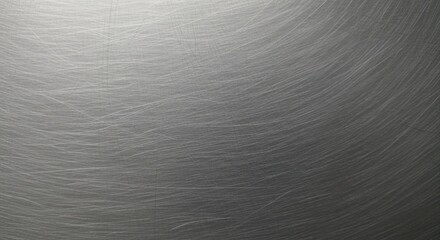 Brushed metal texture with circular scratches pattern surface.