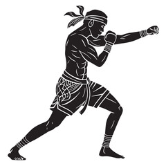 Black karate Silhouette Vector, High Quality Illustration on White Background