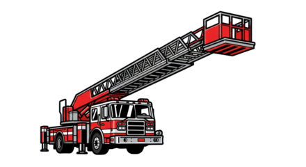 Firetruck aerial ladder vehicle