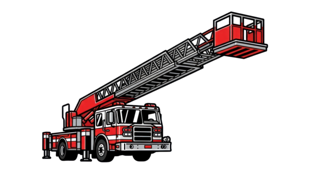 Firetruck aerial ladder vehicle