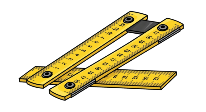 Folding ruler illustration - Powered by Adobe