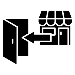 Market Entry Glyph Icon