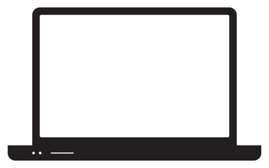 Laptop with pointer or cursor icon set. Notebook vector icon. Display with clicking mouse on white background