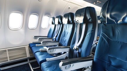 Economy Class Images, showing scenes such as the seat layout of economy class in civil aviation airliners, economy class perspective by the porthole, economy class catering service, and economy class 