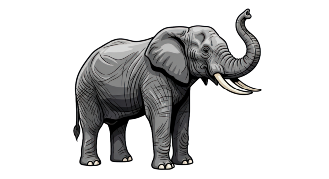 Majestic elephant illustration