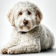 Obraz premium Happy lifestyle festival with fashionable pets indoor environment joyful viewpoint on dog companionship