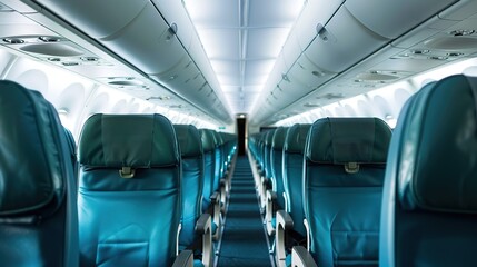 Obraz premium Economy Class Images, showing scenes such as the seat layout of economy class in civil aviation airliners, economy class perspective by the porthole, economy class catering service, and economy class 