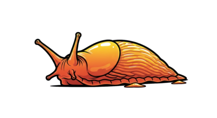 Orange cartoon slug