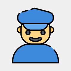 Icon customs. Export import elements. Icon in filled line style.