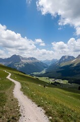 mountain road in the alps