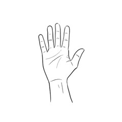 Black White Outline Male Gesture