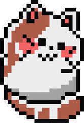 Pixel art illustration drawing cute cat pet vector