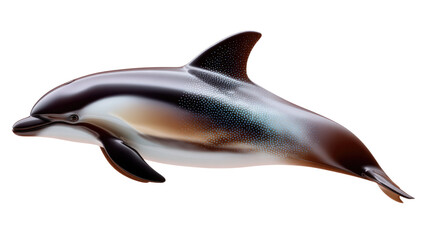 Dolphin Elegance: A sleek and dynamic dolphin gracefully navigates the ocean depths, showcasing its beauty, energy, and the wonders of marine life.