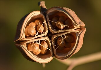 Open Seed Pod with Visible Seeds