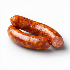 Fototapeta premium Kielbasa Sausage Isolated on White Background