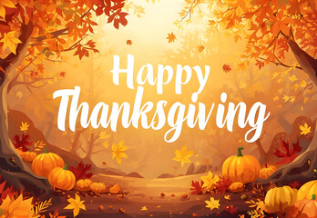 Happy thanksgiving fall autumn 